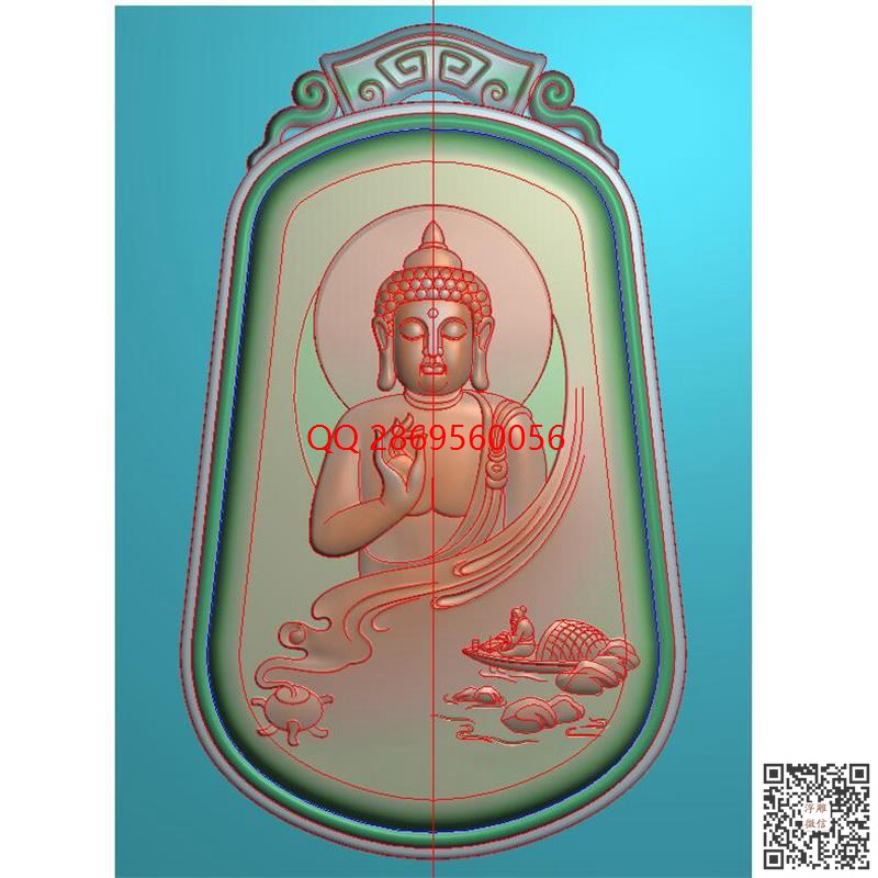 仿古牌头山水如来佛悟禅.jpg