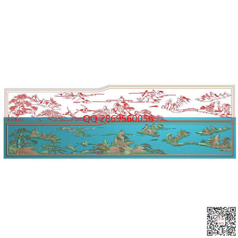 山水花板罗汉床山水扶手.jpg