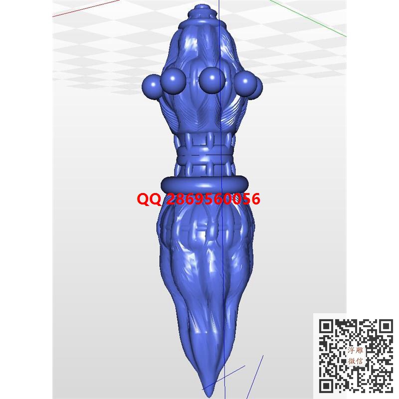 金刚杵stl圆雕图3d立体模型