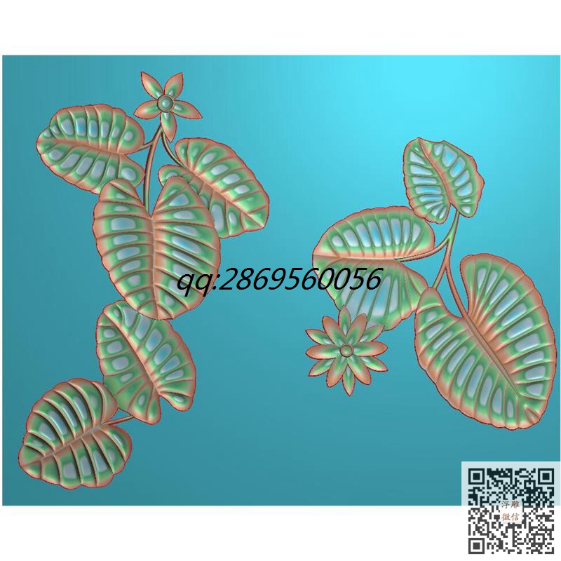 树叶树枝背景墙精雕图叶子树叶花草石雕装饰雕花