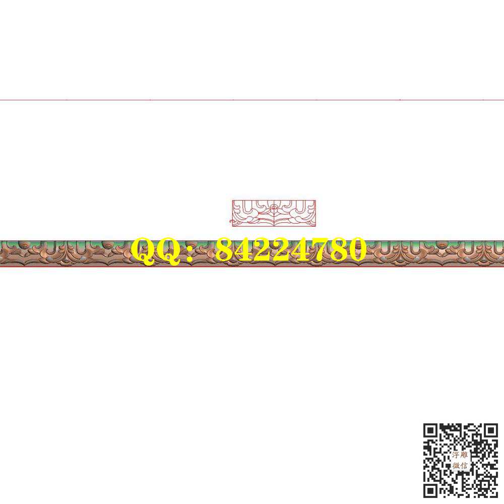 7348莲花瓣压条线束腰线带线精雕图灰度图