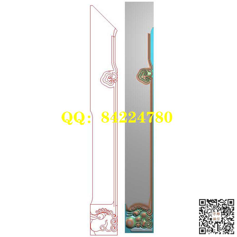 八仙桌狮子脚灵芝腿精雕图灰度图