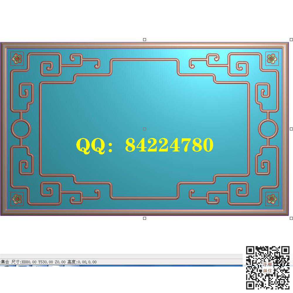 边框精雕图灰度图博古边框