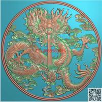 正龙盘龙圆形正面盘龙挂屏挂匾精雕图jdp灰度图圆龙挂屏bmp电脑雕刻浮雕图数控雕刻机图素材