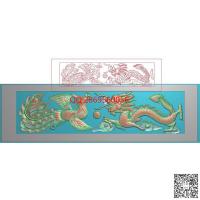 龙凤墓碑横梁精雕图横板龙凤长方形石雕龙凤围板栏板jdp灰度图bmp电脑雕刻浮雕图数控雕刻机图素材
