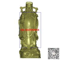 财神圆雕图stl财神站像3d三维立体模型电脑雕刻浮雕图数控雕刻机图素材